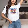 Lustiges London England T-Shirt London UK Reise Geschenk London Vereinigtes Königreich Souvenir Unisex Damen Baumwolle Kurzarm T-Shirts Atmungsaktiv