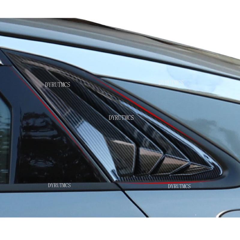 Fit  For KIA Optima K5 2020 2021 Car Rear Louver Window Side Shutter Cover Trim Sticker Vent Scoop ABS Carbon Fiber