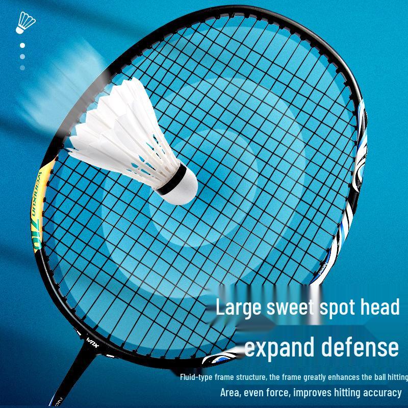 Ultralight Carbon Fiber Venison Badminton Racket Set for Adults