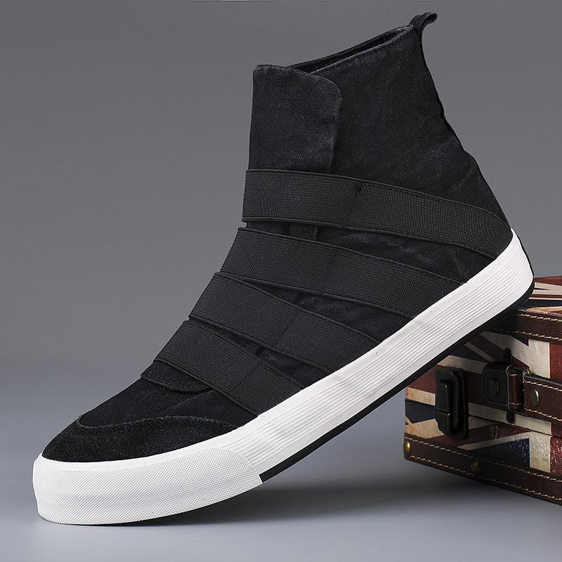 

Men Canvas Shoes High Top Casual Shoes Fashion Soft Sole Lightweight Sneakers Rubber Sole Male Flats Slip on Non-slip Men Shoes 39