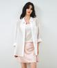 MONGDOL Side Tuck Satin Midi Skirt Light Pink Mdsk033Lpink