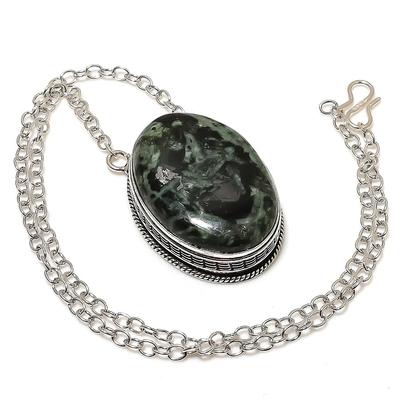 Natural Star Galaxy Gemstone Handmade 925 Sterling Silver Necklace 20" D3j26