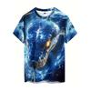 Terror Snake 3D Printed T-shirt Men's Animal Snake Pattern Round Neck Clothing Summer Fashion Street Casual Short Sleeve Tops