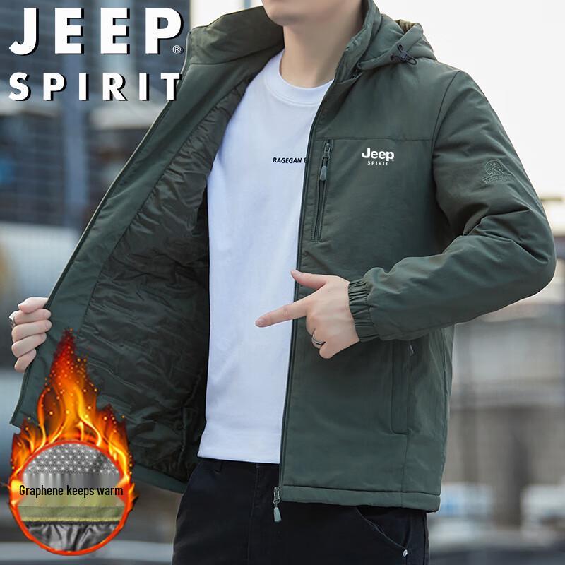 JEEP SPIRIT Men's Hooded Graphene Thermal Winter Outdoor Jacket