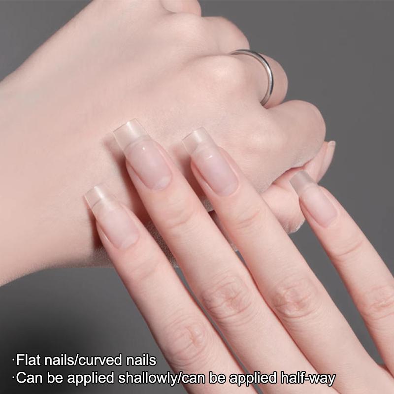 240/300 Pièces Demi-Couverture Amande Faux Ongles Demi-Mat Pré-Poncé Acrylique Forme Ellipse Trapèze Embouts Gel Extension Ongles