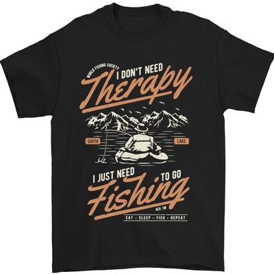 Fishing Therapy Funny Fisherman Unisex T-shirt