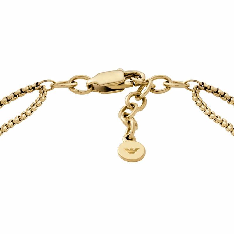 Emporio Armani LOVE series interlocking bracelets for women, gold Gold F basic packaging-branded original box