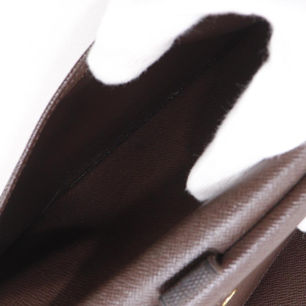 LOUIS VUITTON Portefeiulle International Purse N61217 Brown Damier canvas unisex Used
