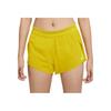 Nike Dri-FIT ADV Logo Print Side Split Fitness Casual Breathable Mid-Rise Sports Shorts Women shorts Yellow CZ9399-733
