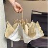 1pz Ombrello Ricamato da Sole per Donna Protezione Solare e Protezione UV Ombrello con Gancio Curvo per Tutte le Stagioni Ombrello Pieghevole