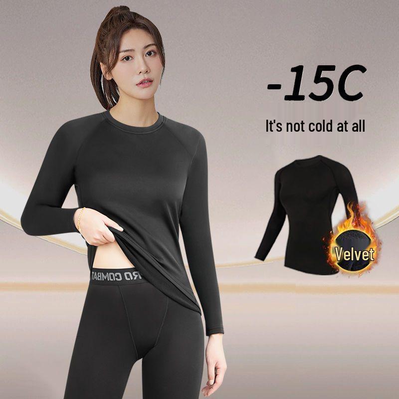 

Women s Quick-Dry Yoga Suit: Long-Sleeve Winter Running & Outdoor Sports Top 5XL (200-220 kg recommended)