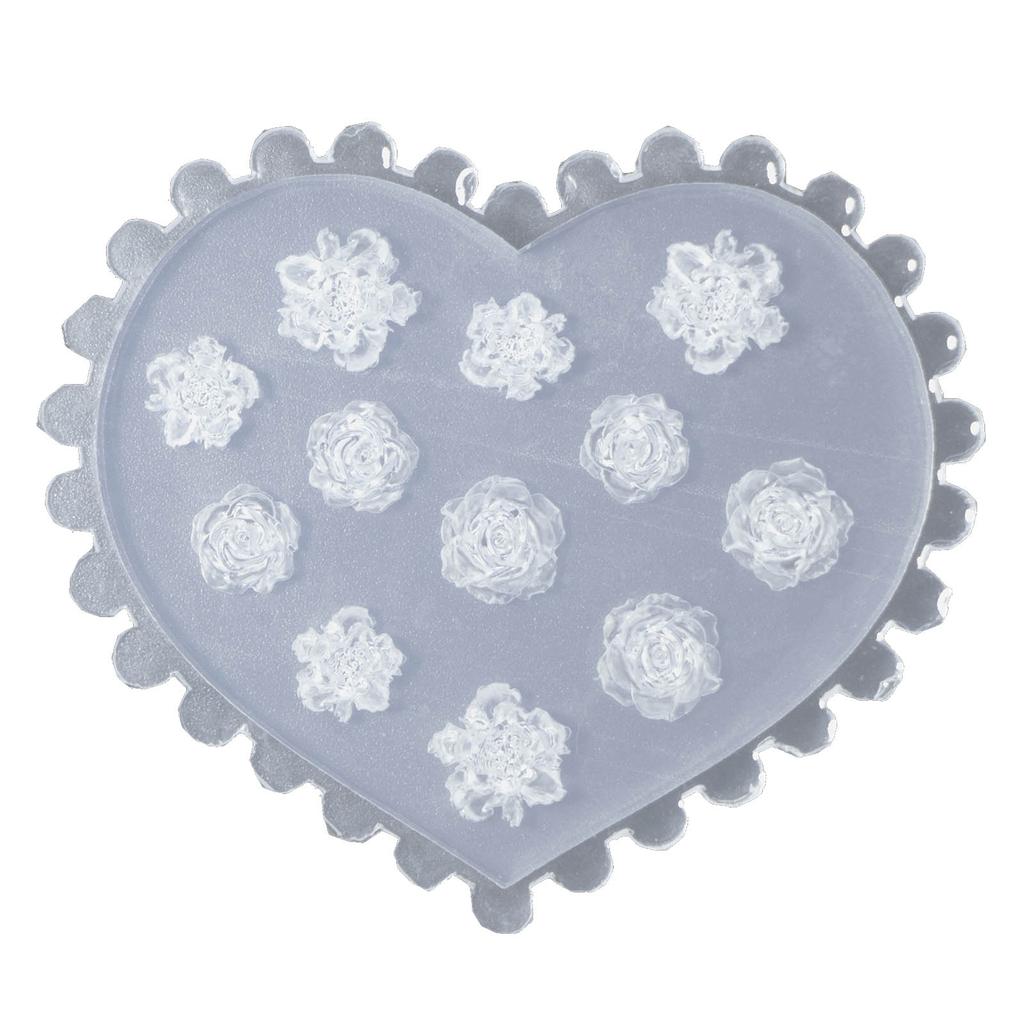 Nail Art Silicone Mold 3D Flowers Nails Making Molds Embossed Nail Stencils Sculpture Mould Decorations for Manicurists