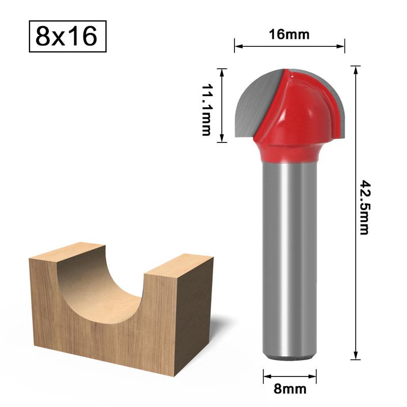 1/5pc 8mm Shank Double Edging Wood Router Bit Tungsten Carbide Cove Box Router Bit Woodworking Milling Cutter