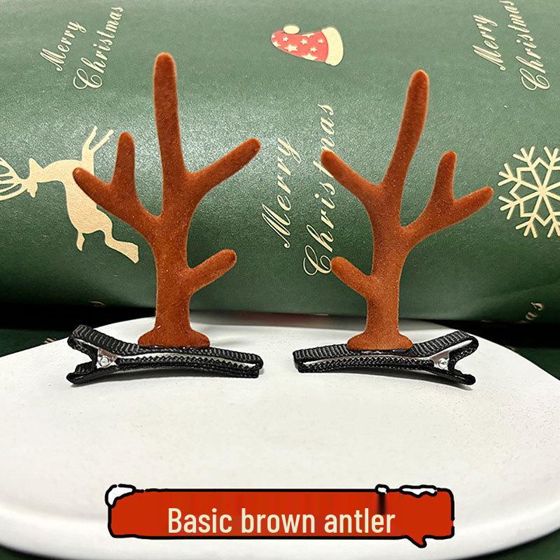 

Christmas Antler Children s Hair Clip - Cute Cartoon Pompon Hair Accessory