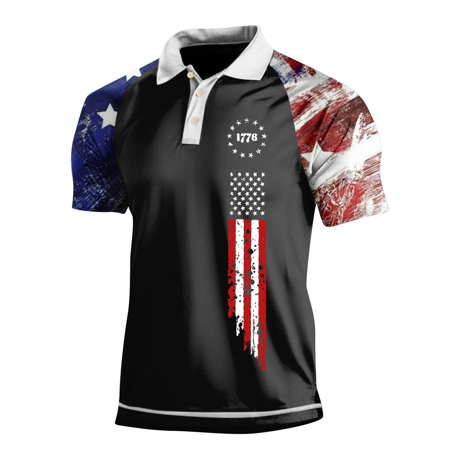 Мужская летняя дышащая рубашка с короткими рукавами и культурой отдыха L чёрный