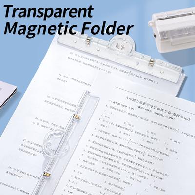 Transparent Magnetic File Long Folders Strong Suction Not Easy To Fall Off Multifunctional Office Supplies File Folders