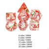 7 Pieces Multi Sided Game Dices, Dice Set, Dices Polyhedral for Bar