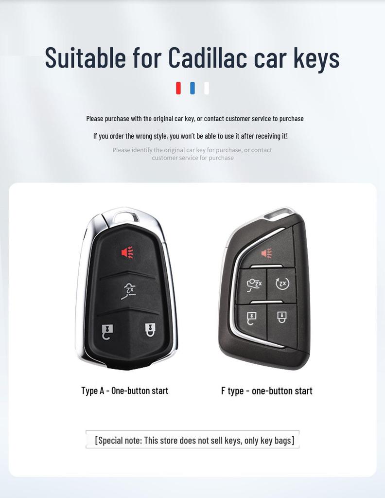 Cadillac XT Series Key Case: Compatible with XT5, XT4, XT6, XTS, CT4, CT5, CT6, ATSL, SRT, GT4