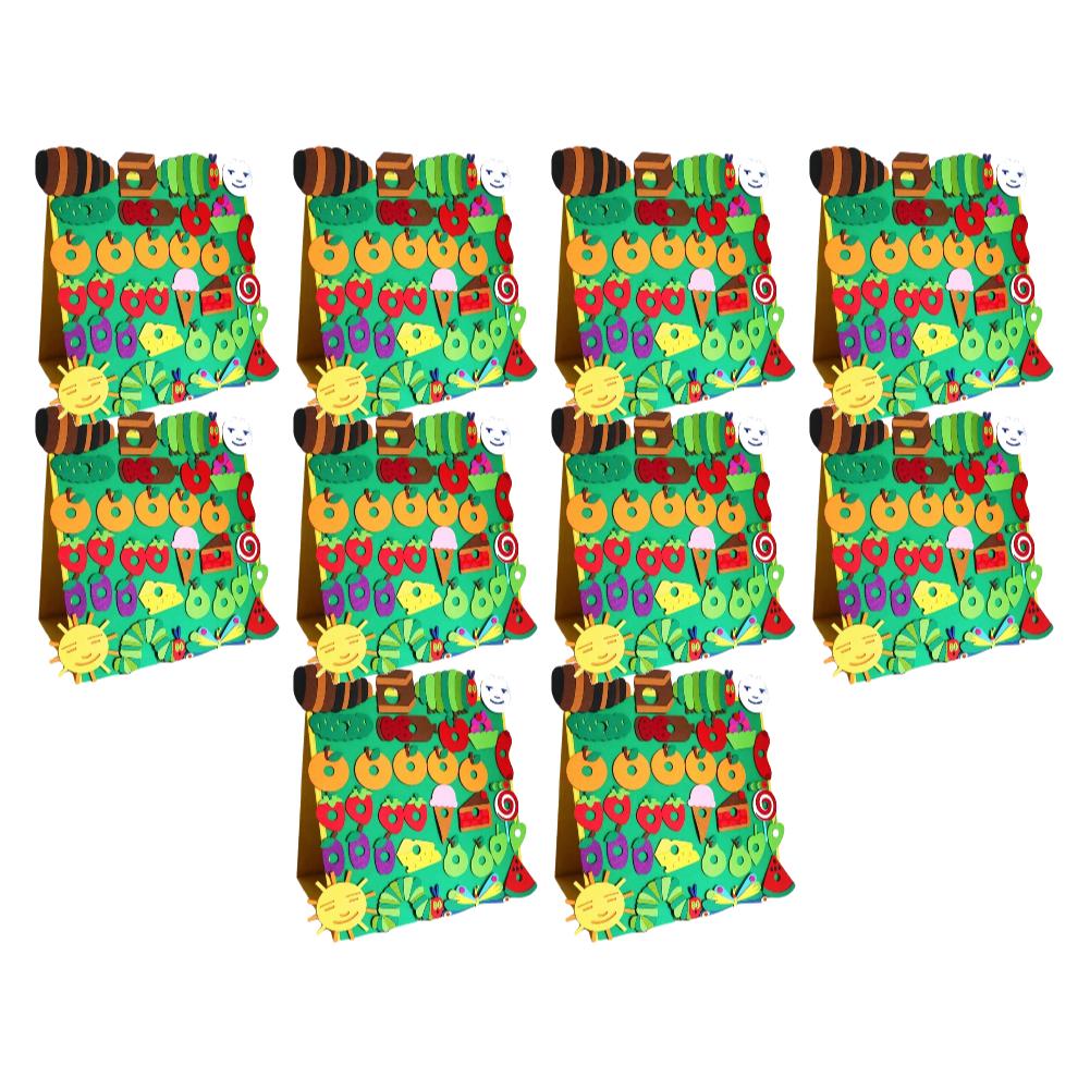 

Hot Sell Hungry Caterpillar Performance Props Felt Toys English Picture Books Teaching Aids Interactive Hungry Caterpillar Toy