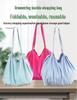 Eco-Friendly Foldable Shopping Tote with Buckle, Drawstring Closure, and Single Shoulder Strap
