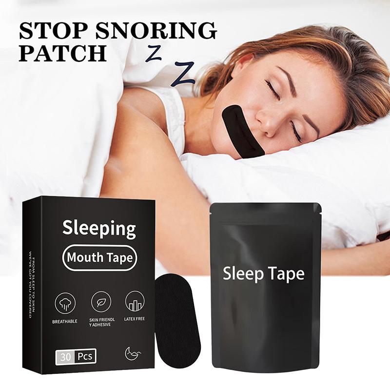 30Pcs Anti Snoring Sleep Mouth Tape Best Breathing Nasal Strips Medical Grade Improved Sleeping Keep Mouth Close Prevent Snoring