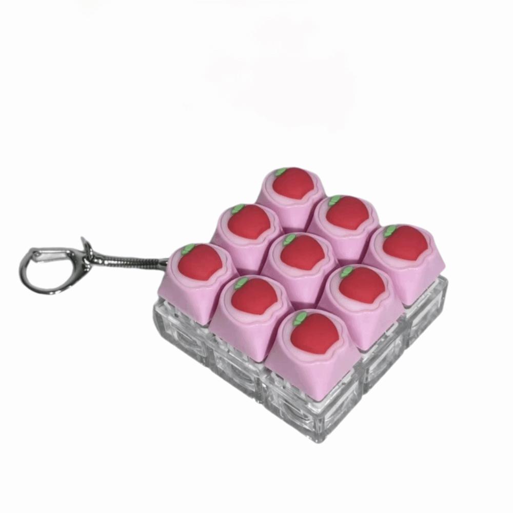9-Button Design Keyboard Fidget Toy Soft Silicone Clicker Fidget Toy Office Use