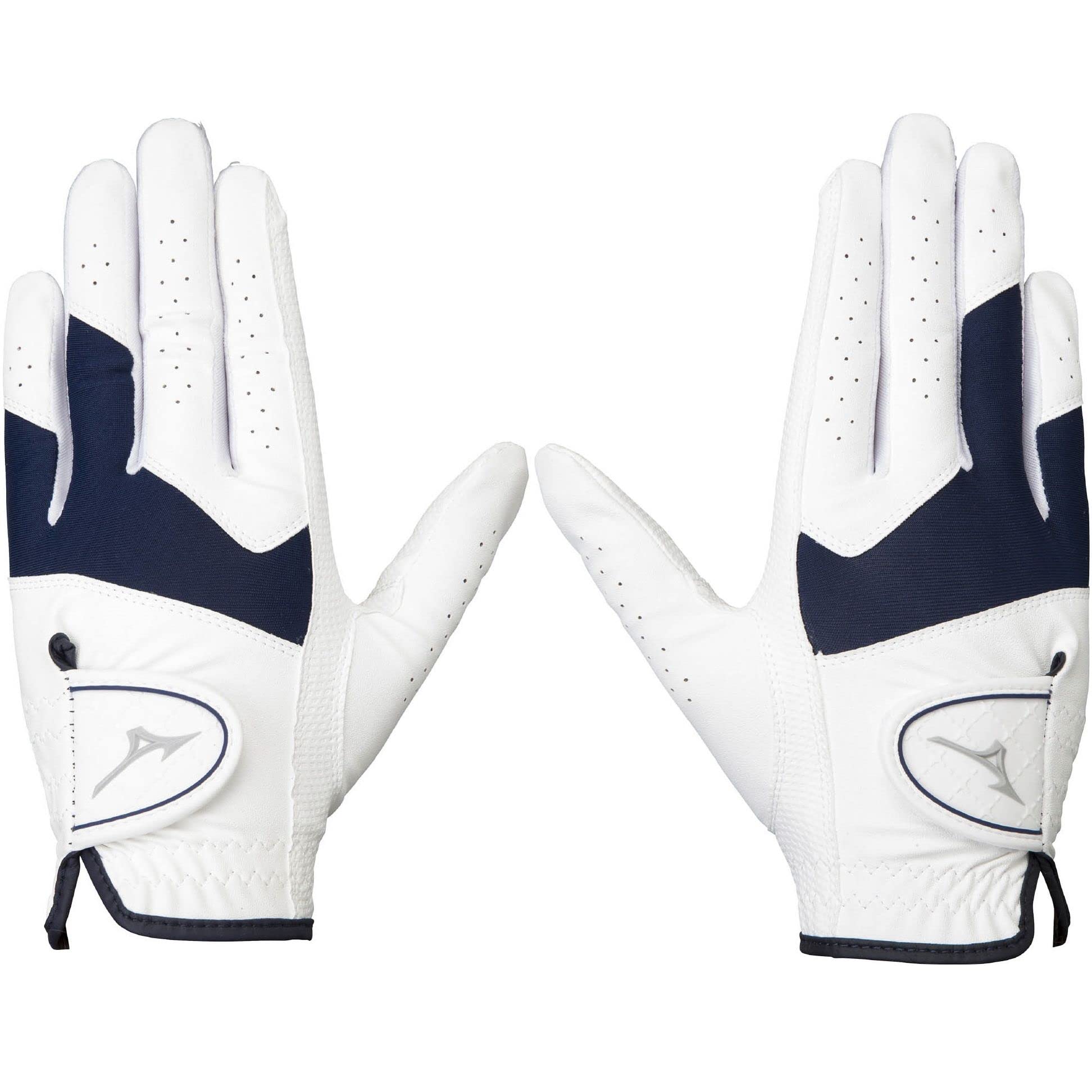 

MIZUNO Efil Golf Synthetic 5MJWB254 Women s Gloves, Hands-Free, Leather/Synthetic Leather, White/Navy, 19cm,