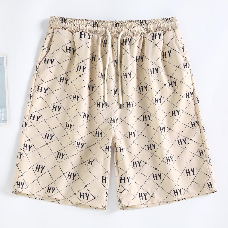 

Летние шорты для мужчин, модные повседневные шорты с эластичной талией 5XL(85kg-93kg) хаки