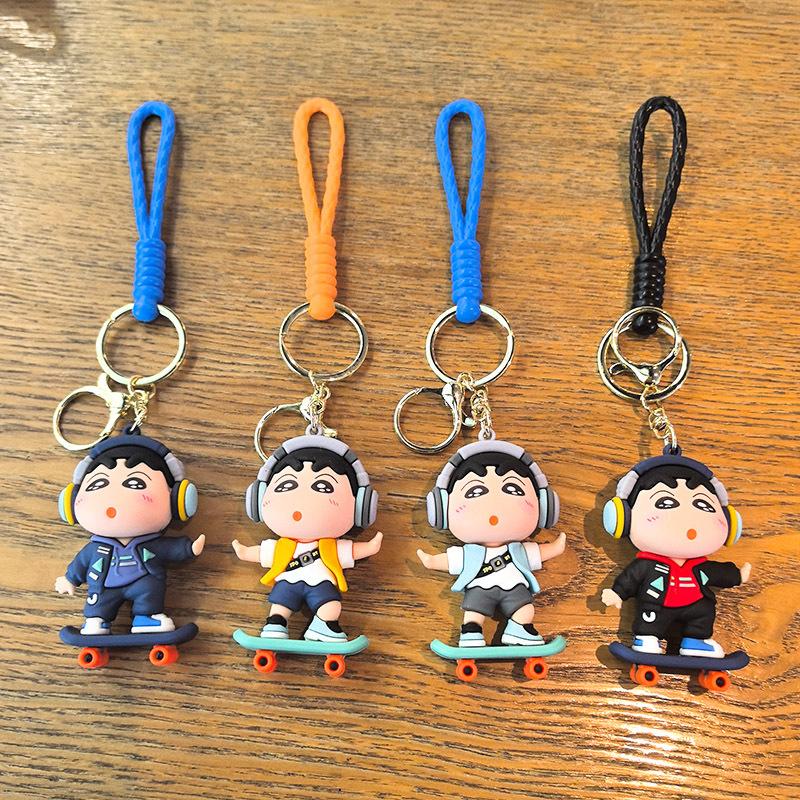Beautiful Keychain Cute Crayon Shinchan Keychain Dress-up Figurine Small Gift Christmas Personalized Gifts Y2k Fashion Toy Anime
