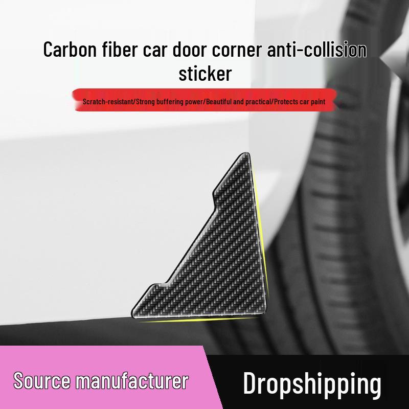 Car Door Corner Anti-Collision Carbon Fiber Protective Sticker