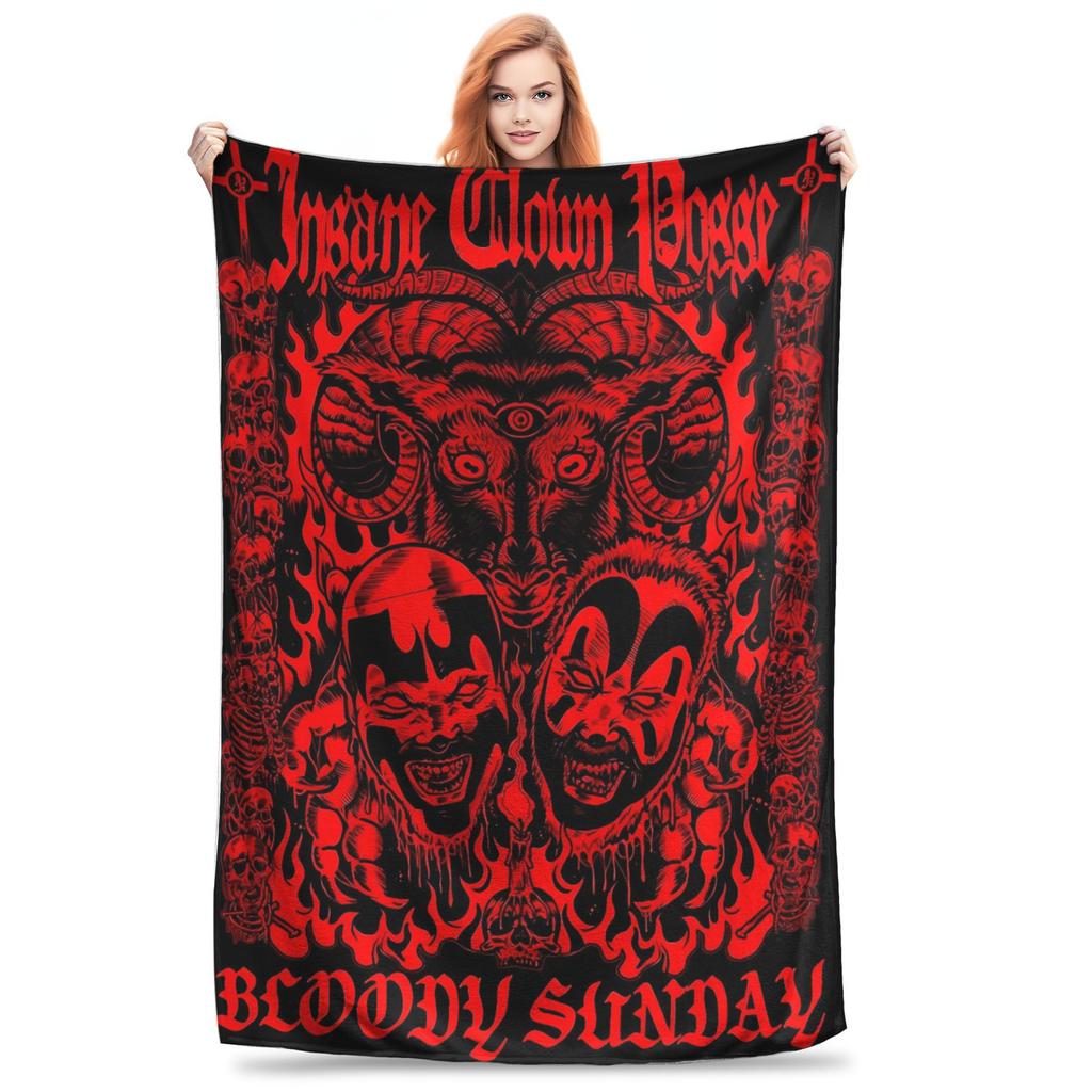 Insane Clown Posse Blanket Warm Soft Street Trend Plush Throw Blanket For Children Home Decor Flannel Bedspread Bed Cover