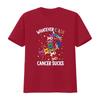 Womens Cancer Awareness T Shirt Whatever Color Sucks Black vintage Washed streetwear Top For Everyday Wear Stylish Breathable