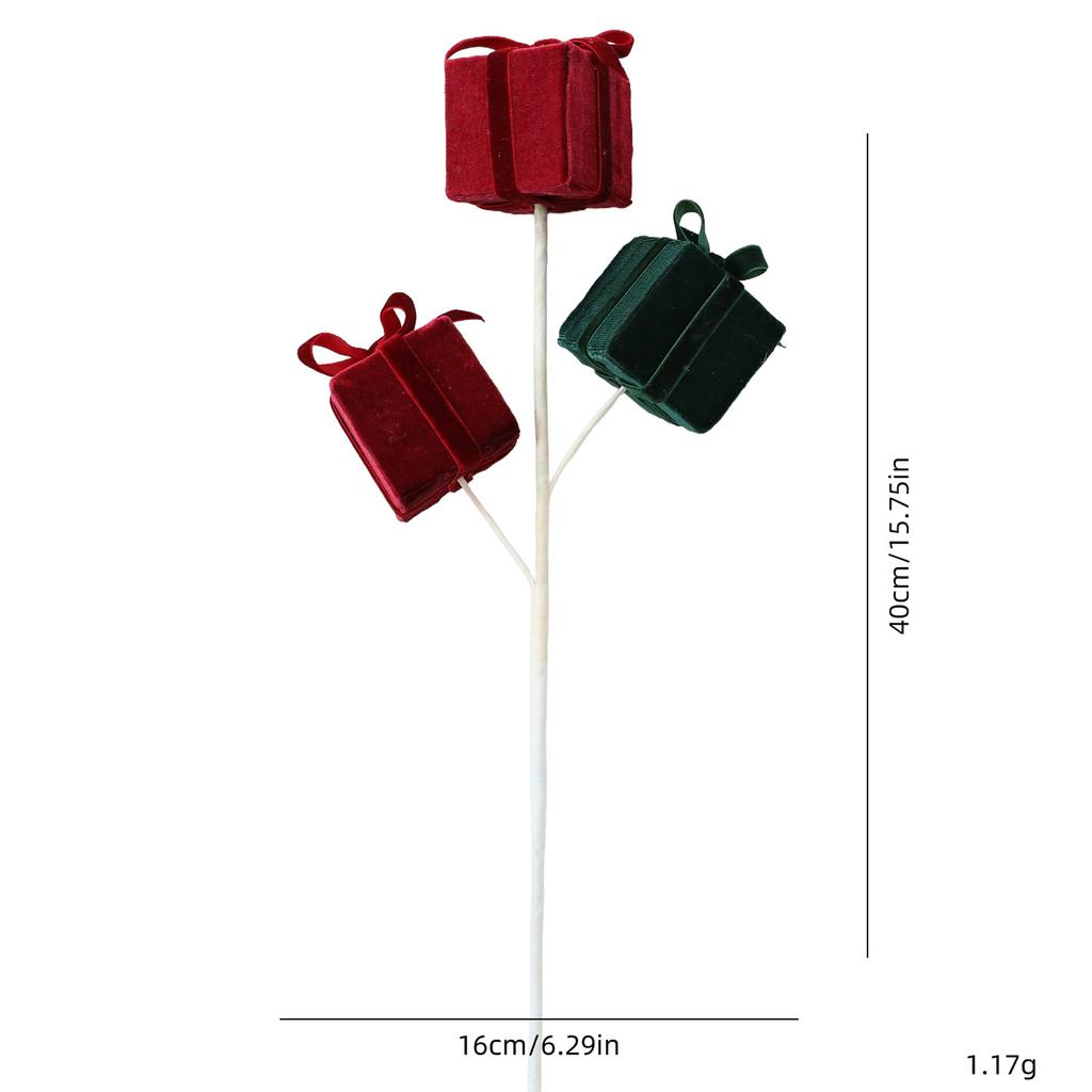 Furry Velvet Curly Flower Cutting Christmas Decorations Ornaments Christmas Tree Gift Box, Suitable For Christmas Tree Wedding Party Holiday