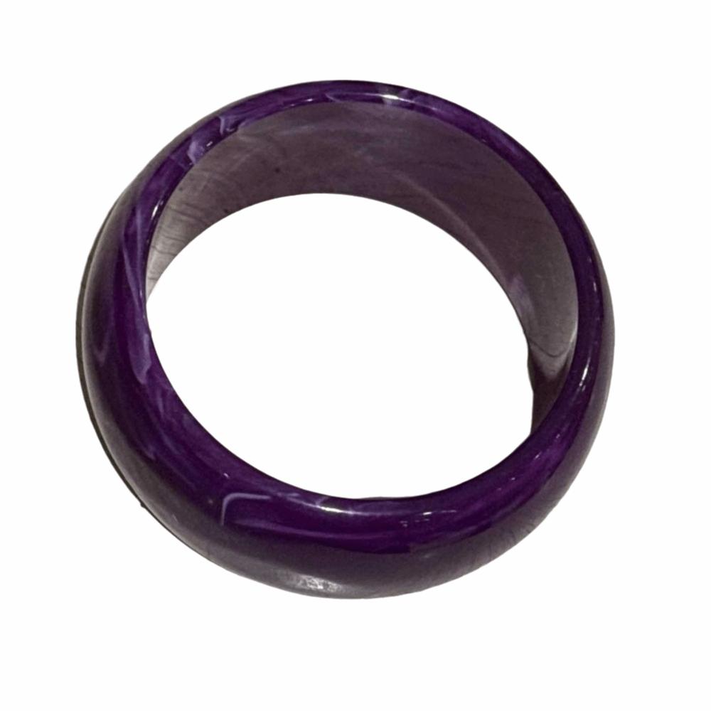 Bohemian Acrylic Open Bangle Shiny Retro  Hand Ring Exaggerated Jelly Color Wide Bracelet  Gift