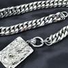 Men Women The "Chinese LONG" Pendant Chain Stainless Steel Burnishing Necklace