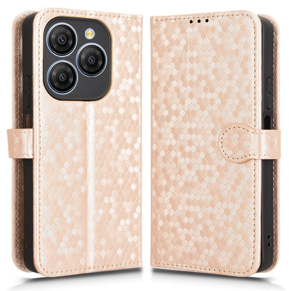 Etui portfelowe dla Blackview Shark 9 5G z wytłoczonym wzorem kropek, pokrowiec na telefon ze skóry PU