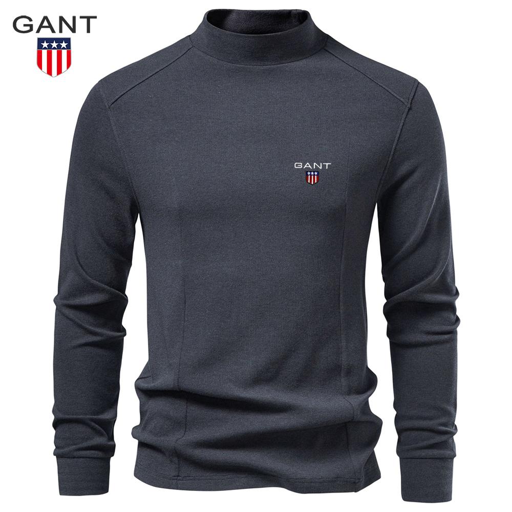 Gant 2026 Herbst und Winter Mittelhoher Kragen Kaschmir Warm und Warm Basis Langarm-T-Shirt für Herren