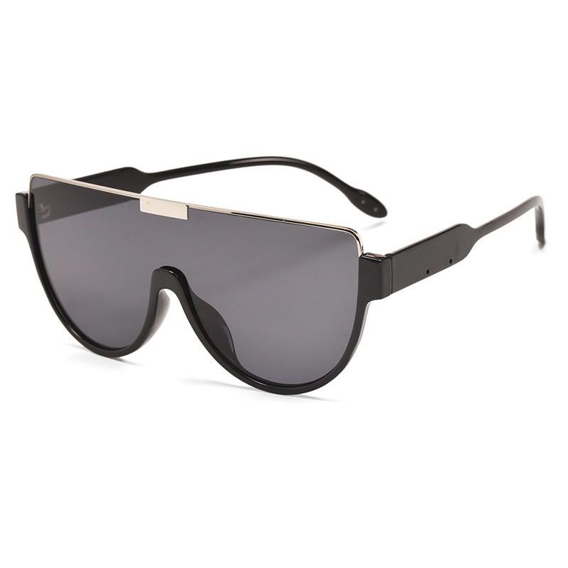 Semi Round Sunglasses for Women Monobloc Outdoor Protective Glasses Oversized Sunglasses UV400