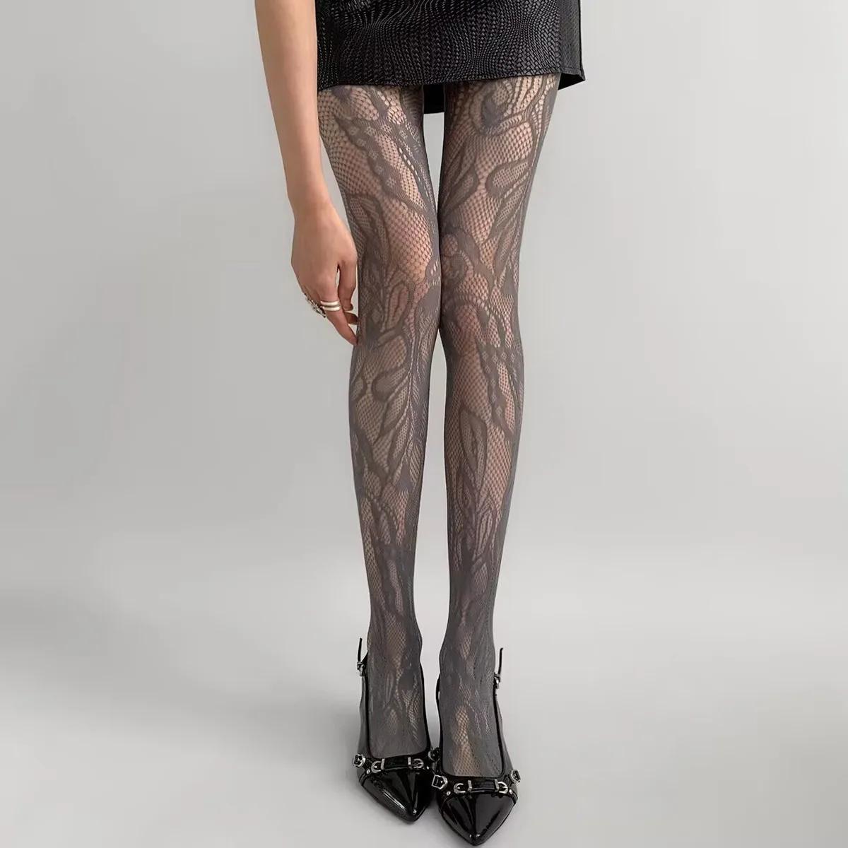 

Сексуальные ажурные сетчатые чулки с вырезами, колготки, женское сексуальное тонкое белье в стиле Y2K, чулки для тела, женские колготки One Size