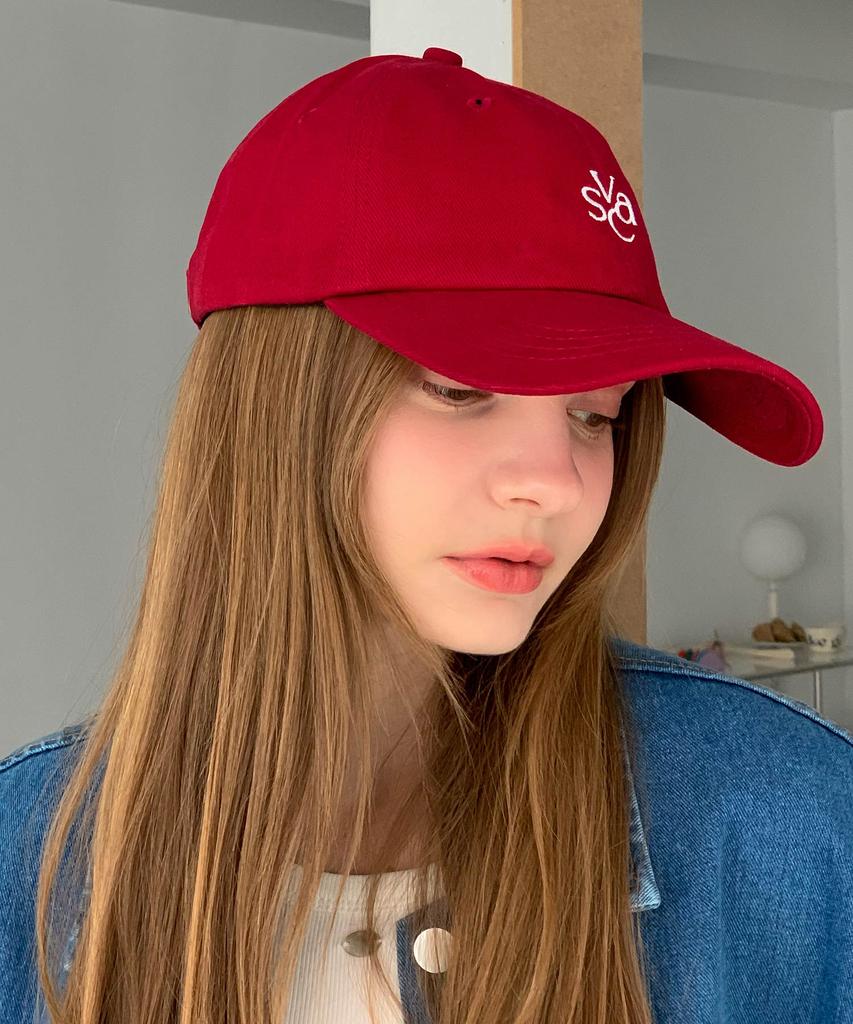 Baseukala Vasc Logo Stitch Embroidered Ball Cap Wine