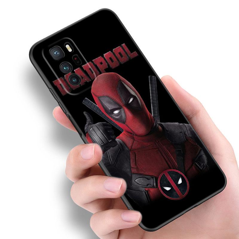 Cool Deadpool Black Silicone Phone Case For Xiaomi POCO X3 X4 NFC F5 M3 M4 M6 X5 X6 Pro F3 F4 GT 5G C55 C65 M5