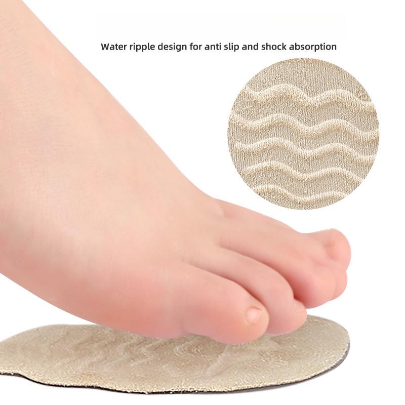 GEL Forefoot Pad High Heels Anti-pain and Anti-skid Half Size Pad Soft Shock Absorption Water Ripple Forefoot Anti-skid Sticker Washable