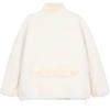 Adidas Originals Trefoil Colorblock Logo Embroidery Zip-Up Stand Collar Jacket Women Outerwear White HY4255