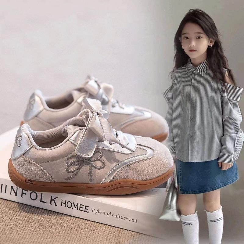 

New Comfortable Breathable Girls Bow Fashion Casual Sneakers 23 рожевий