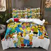 Funny Animation The Simpsons Duvet Cover Microfiber Bedding Set 3D Print Duvet Quilt Cover With Gifts Suitable for Boy and Girls