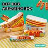 100 sztuk Pudełko do pakowania hot-dogów bez składania Papierowe Jednorazowe Naczynia Imprezowe Taca do serwowania jedzenia Dla Firm Cateringowych Pudełka Cateringowe