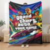 Grand Theft Auto Customize Your Name Blanket Gift Personalized Blanket Warmthful Decor Throw For Office Bedding Chair Home Decor for All Occasions