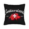 Switzerland Swiss Flag Mountains Pillowcase Printed Polyester Cushion Cover Decor Europe Throw Pillow Case Cover Seater Square