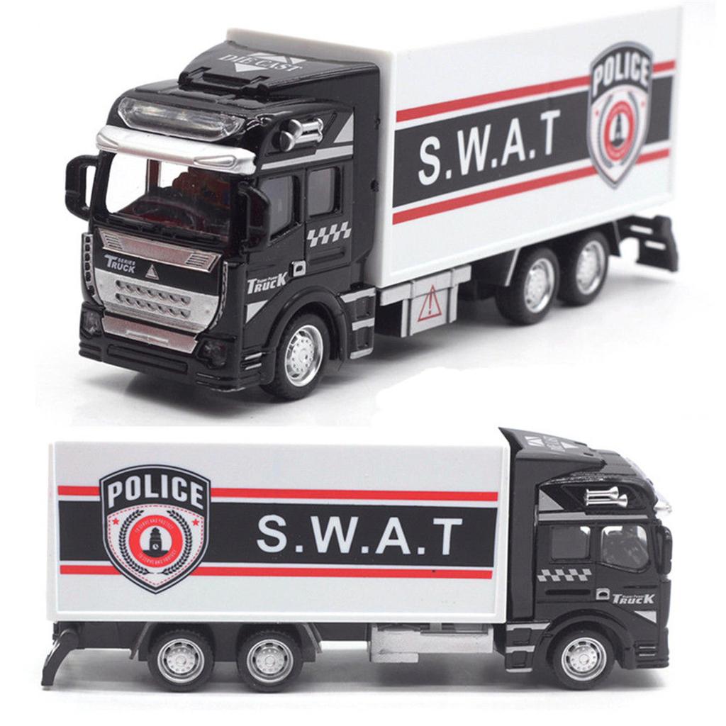 1/48 City Rescue Toy Car, 20cm Alloy Crane Trailer, Truck Trailer, Children's Day Gift Toy Mode