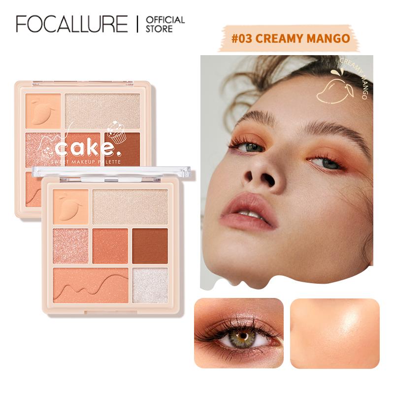 

FOCALLURE 7 цветов, прессованные матовые блестящие тени для век, водостойкие стойкие пигментные мерцающие тени для век, косметика для макияжа